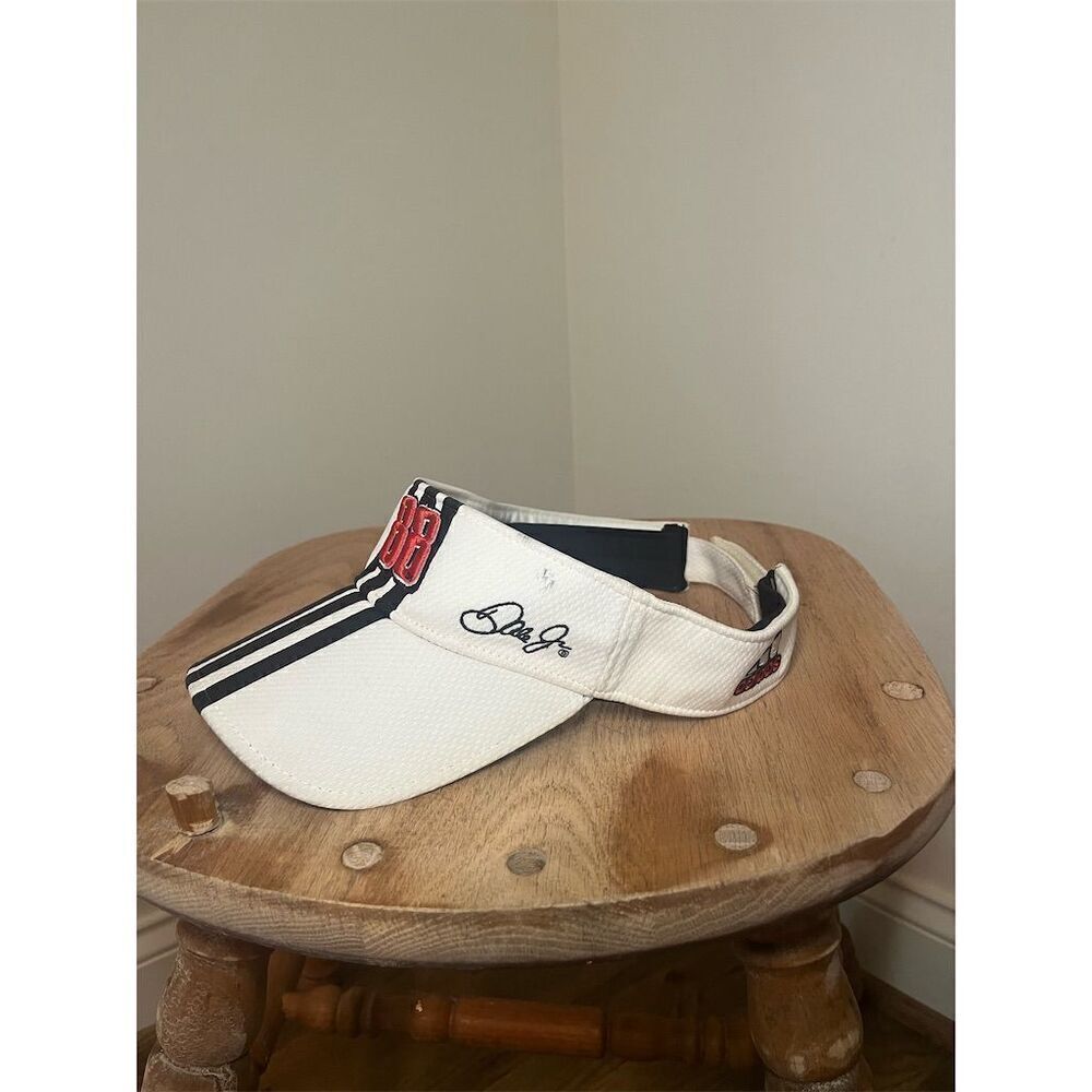 Adidas Dale Earnhardt Jr. 88 NASCAR White Visor Unisex Adult